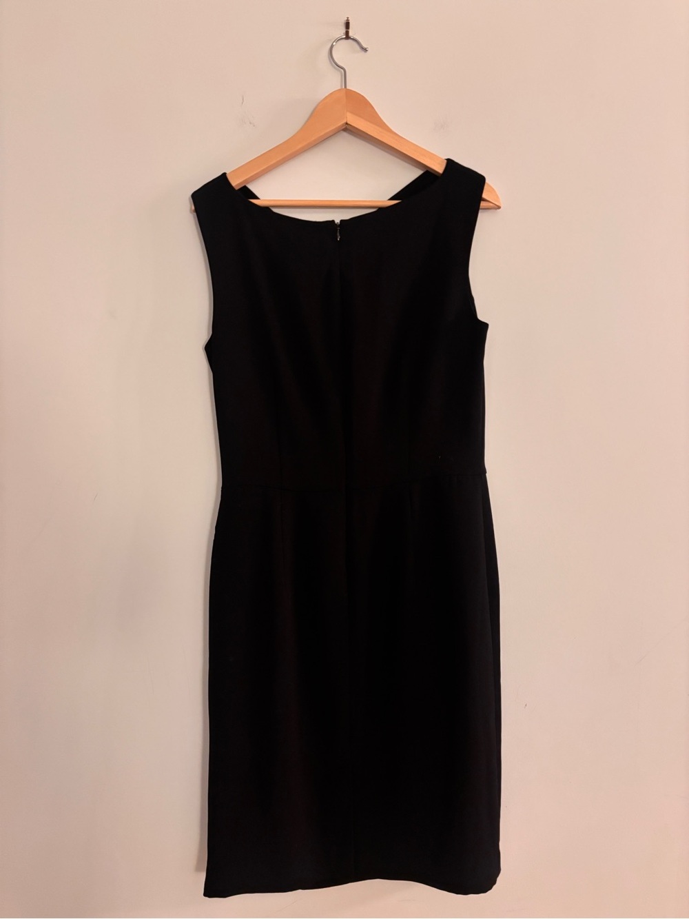 LOFT Black Sleeveless Midi Sheath Dress - Picture 3 of 3